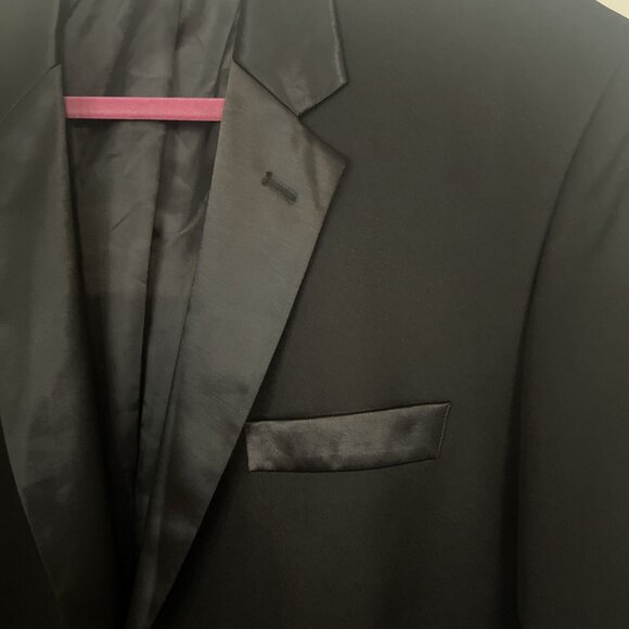 Men's Tuxedo Jacket Sz 54 Satin Collar&pockets 2 Button - Picture 3 of 12